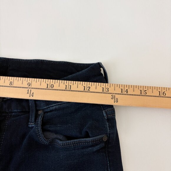 Mother Denim High Waisted Looker Ankle Fray in Last Call Dark Blue Womens 26 - Picture 4 of 15